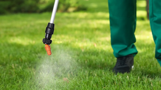 Person spraying