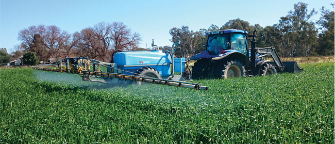 Chief Sprayer spraying vegetables