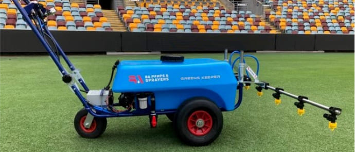 A Greens Keeper sprayer on a pitch