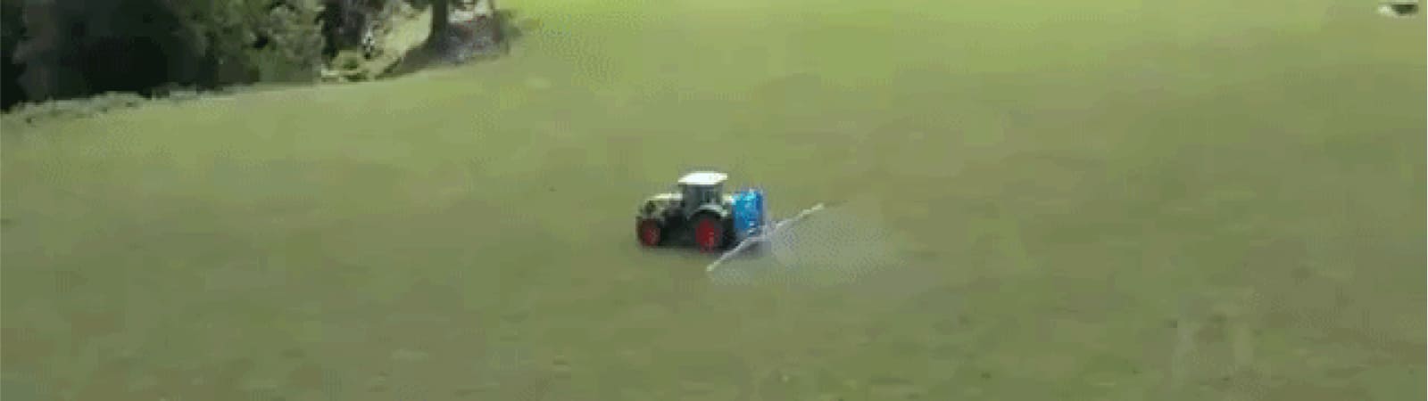 Aerial view of an LS Spraying turf