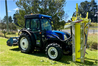 Collard Trimmer on a tractor
