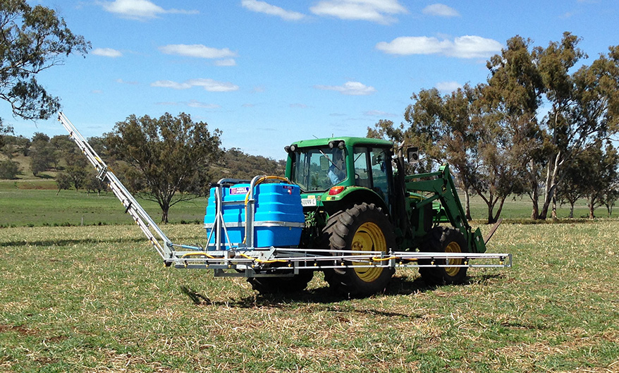 Pasture Pack on a tractor in a field