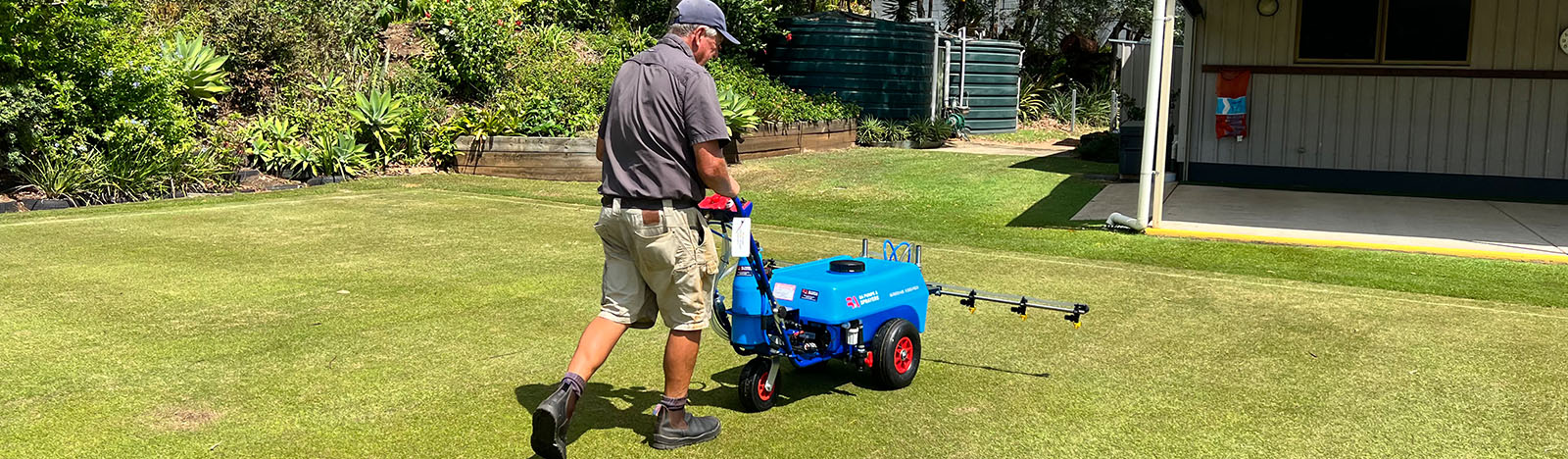 GK75 spraying at a croquet club